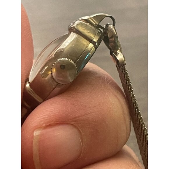 Antique Elgin Watch Art Deco MCM Speidel RGP mesh band 1920's Vintage Gold - Picture 7 of 8